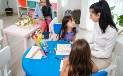a daycare with kids and adults